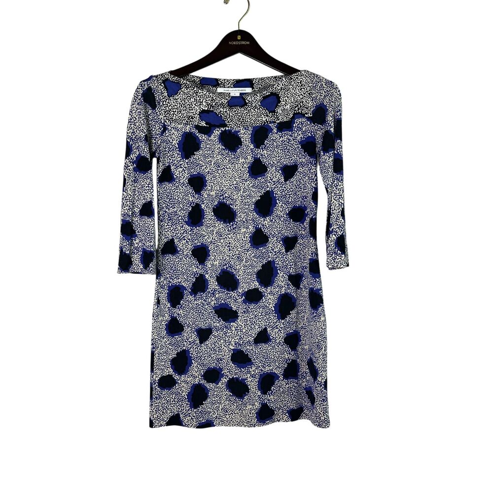 Diane von Furstenberg Silk Shift Dress Size 0 Classic Quiet Luxury Office Basics